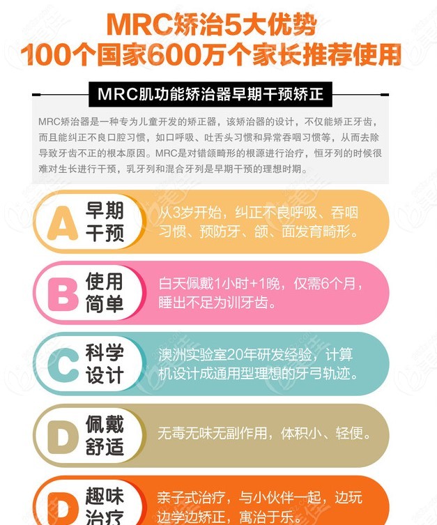 公布上海美乐口腔做牙齿矫正的价格表,青浦,嘉定及金山3个门诊收费统