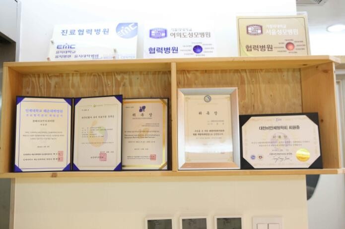 韩国必瘦B溶脂医院部分荣誉证书