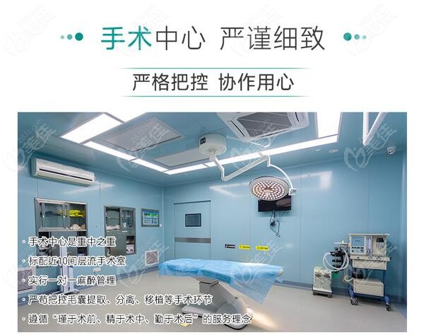 广州青逸植发标配的层流植发手术室