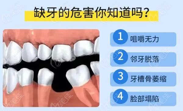 缺牙的危害