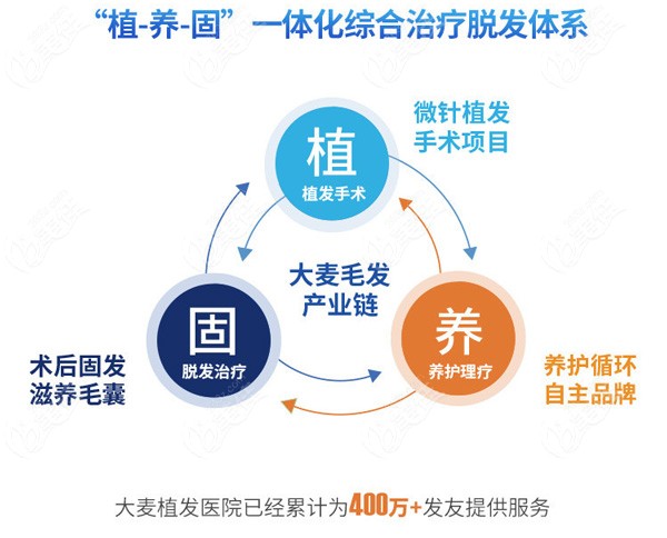 青岛大麦微针植养固综合治疗脱发体系