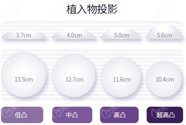 韩国蓓拉假体的凸度不同