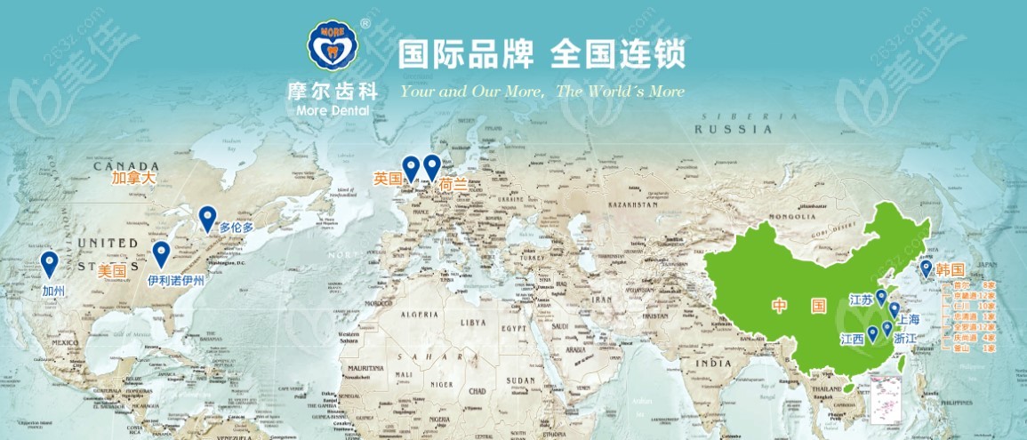 摩尔齿科在上的分布地图