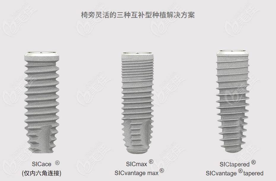 瑞士SIC种植体的3类型号