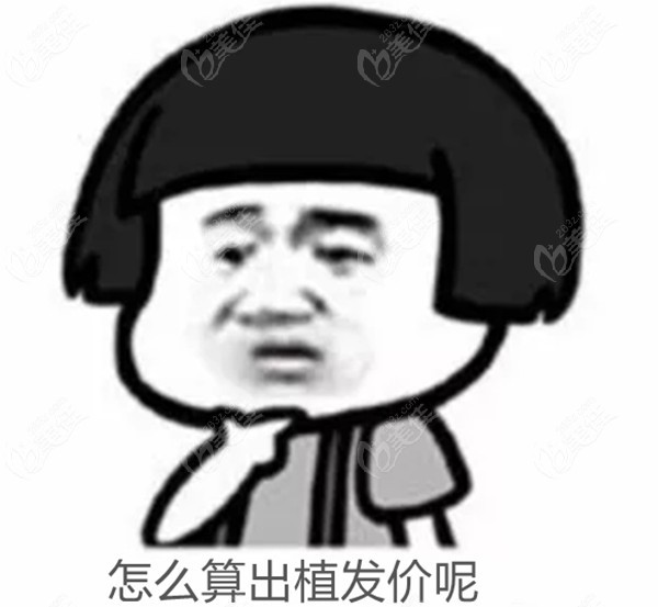 植发价格=植发技术单价×植发数量