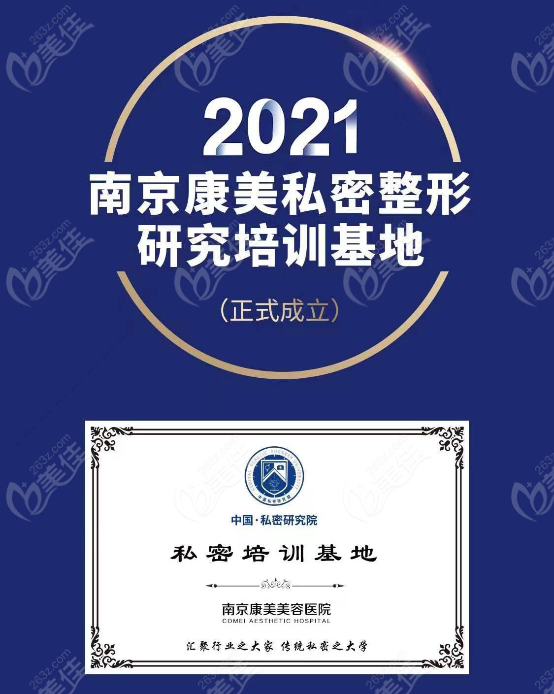 、2021年<!--<i data=20240703-sp></i>-->美容医院正式成立秘密整形研究培训基地