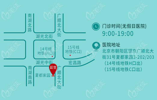 北京延世医疗美容来院线路图