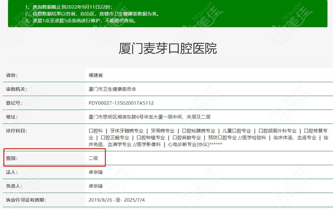 麦芽口腔二级资质