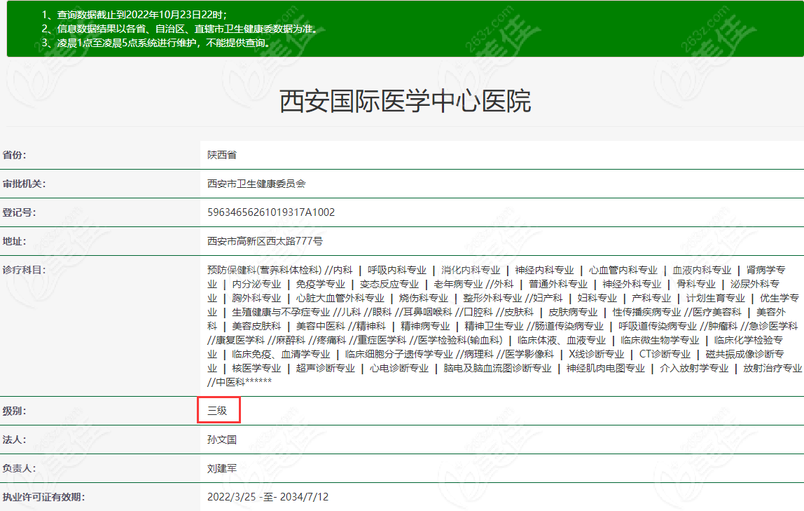 西安国医是3级整形医院