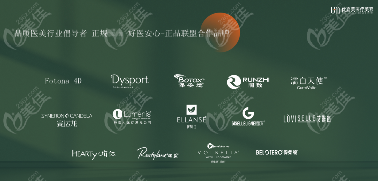 上海优嘉美医疗美容门诊部注射材料和光电仪器
