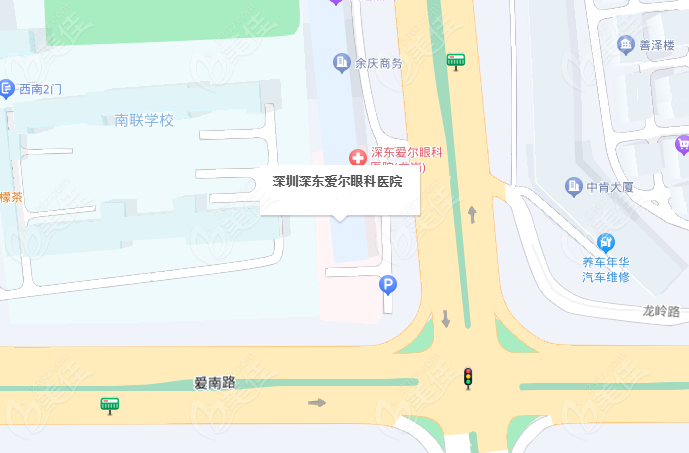 深圳深东爱尔眼科地址示意图