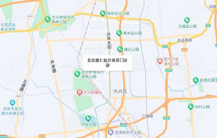北京童仁医疗美容地址示意图