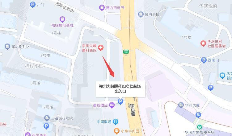 郑州尖峰眼科医院附近免费停车场