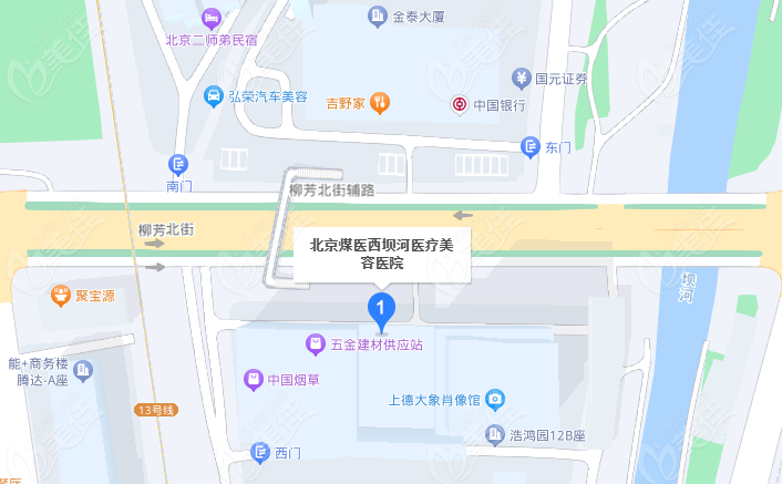 北京煤医医疗美容医院地址示意图