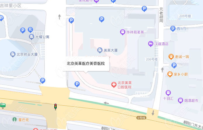 北京美莱医疗美容医院地址位置示意图www.236z.com
