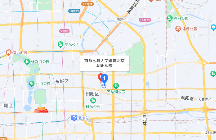 北京朝阳医院口腔科地址示意图