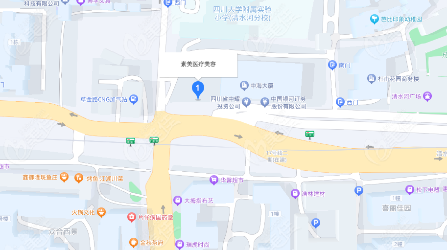 预约李建钢坐诊的成都素美整形地址