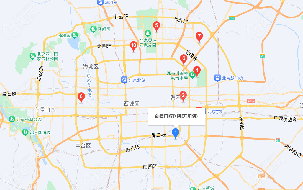 北京劲松口腔13家分院地址以及乘车路线详解