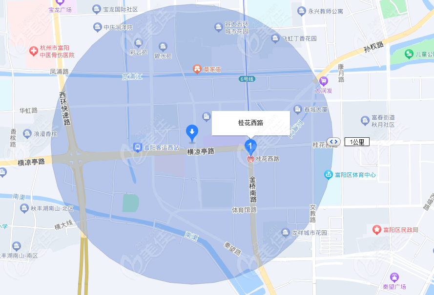杭州富阳添齿口腔地铁路线