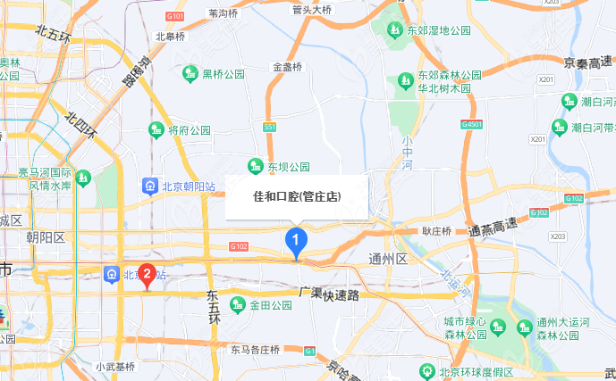 佳和口腔管莊店地址示意圖