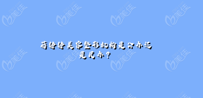 蒋铮铮美容整形机构是公办还是民办？