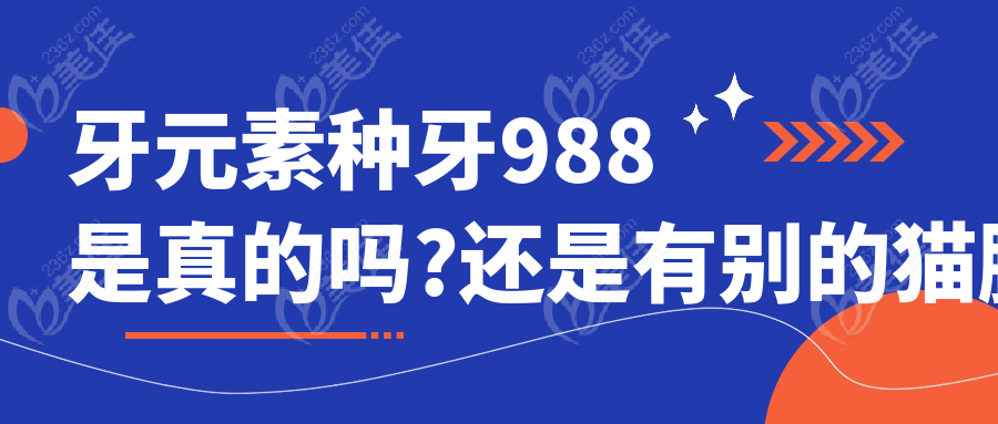 牙元素种牙988是真的吗?还是有别的猫腻