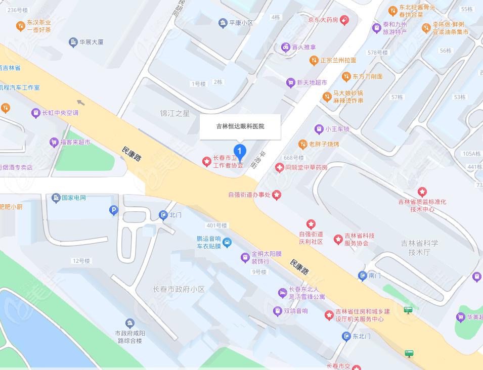 吉林长春恒达眼科医院地址