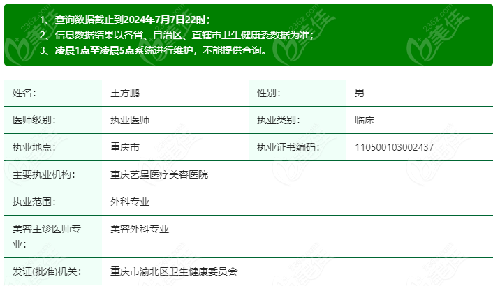 王方鹏医生是有资质有经验的医生www.236z.com