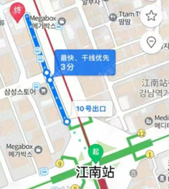 韩国dayone皮肤科江南店地址及来院路线