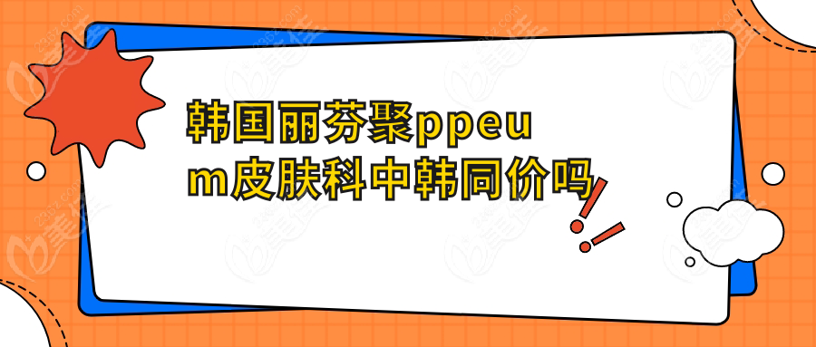 韩国丽芬聚ppeum皮肤科中韩同价,还有中文翻译并且周日无休
