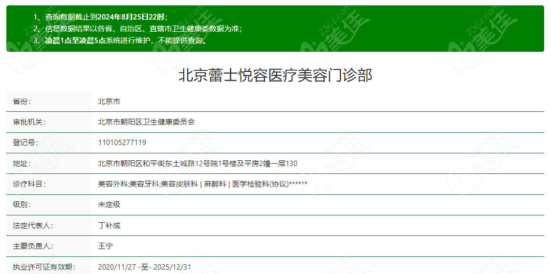 北京蕾士悅?cè)葆t(yī)療美容門診部資質(zhì)正規(guī)