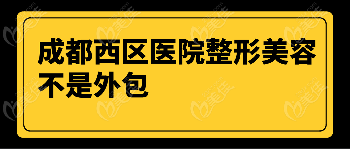 成都西区医院整形美容是外包吗