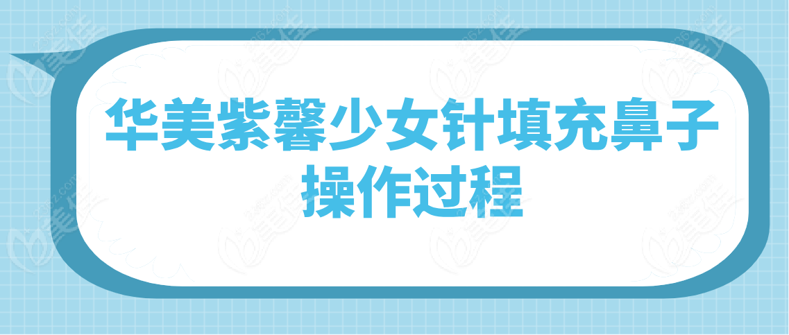 华美紫馨少女针填充鼻子操作过程展示