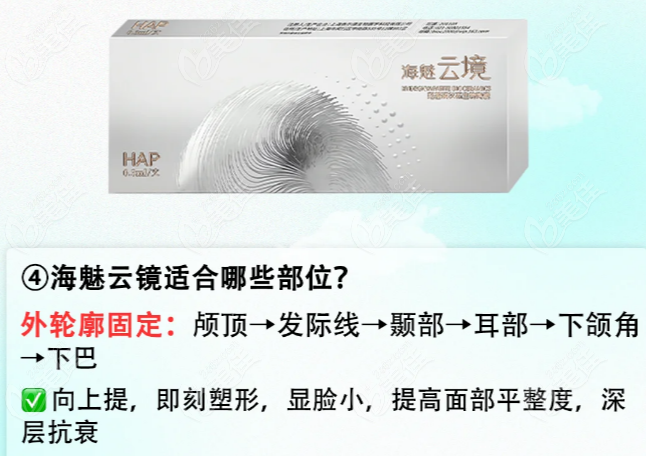 海魅云境適合填充哪些部位
