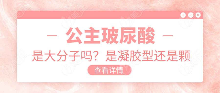 公主玻尿酸是大分子吗？是凝胶型还是颗粒型？