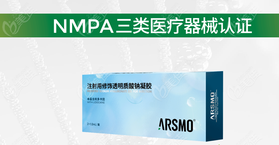 arsmo玻尿酸经过NMPA三类医疗器械认证