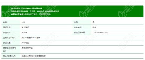 武汉中翰整形医院付毅医生