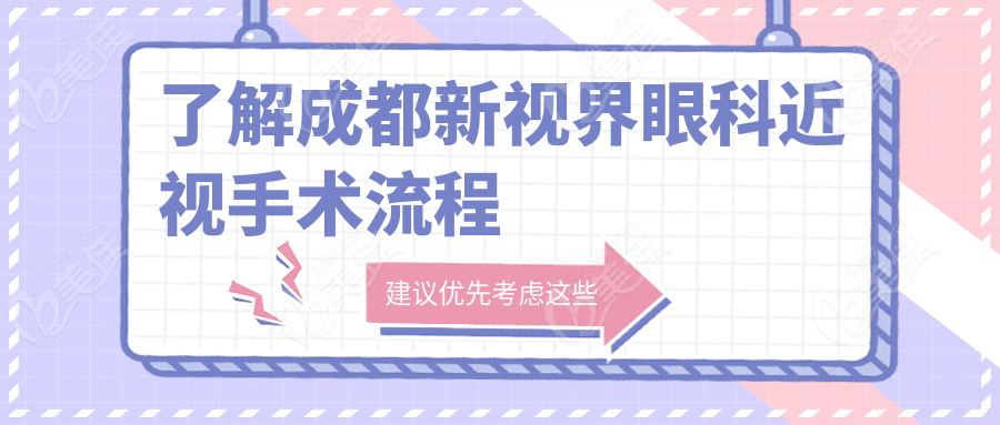 了解成都新视界眼科近视手术流程