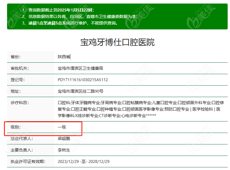宝鸡牙博仕口腔医院资质