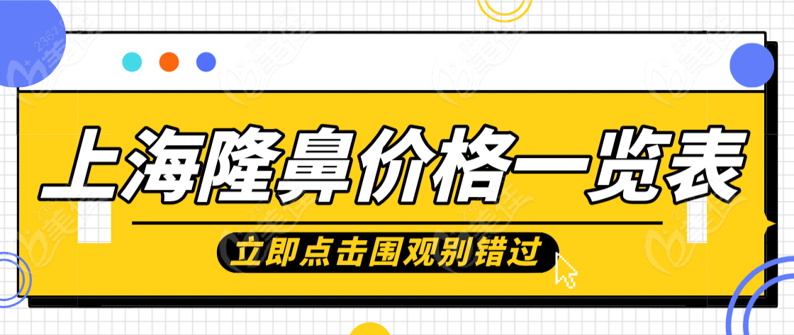 上海隆鼻价格一览表www.236z.com