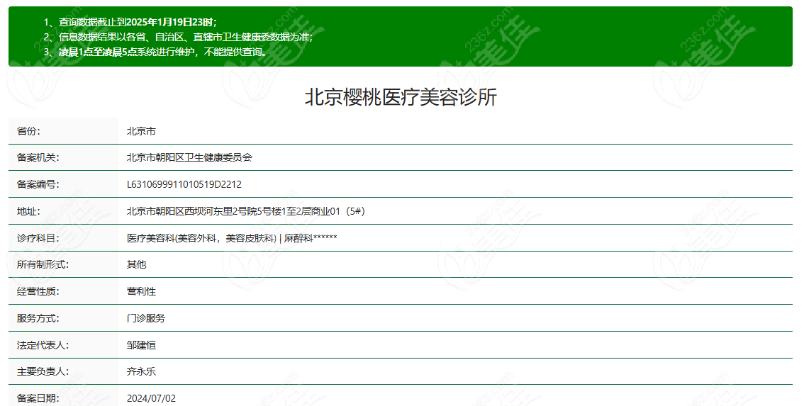 北京樱桃医疗美容是正规的医院