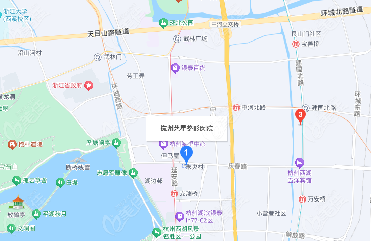 杭州艺星隆胸医院地址在哪里?16路公交/2号线地铁直达庆春路199号,营业时间别错过！  