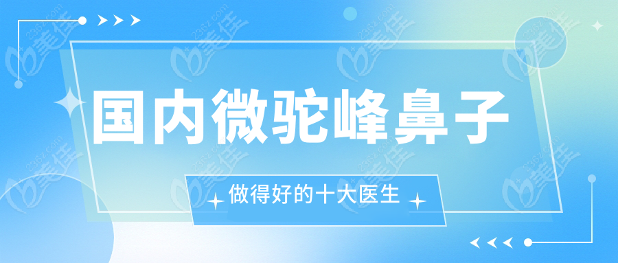 国内微驼峰鼻子做得好的十大医生