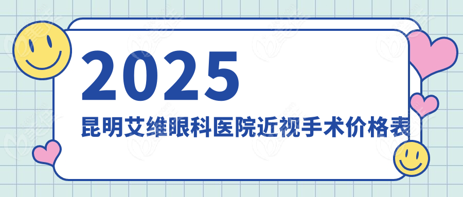 2025昆明艾维眼科医院近视手术价格表
