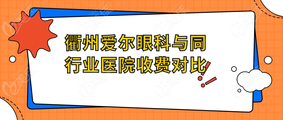 衢州爱尔眼科与同行业医院收费对比