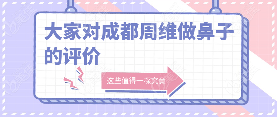 大家對成都周維做鼻子的評價
