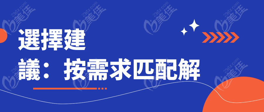 選擇建議：按需求匹配解