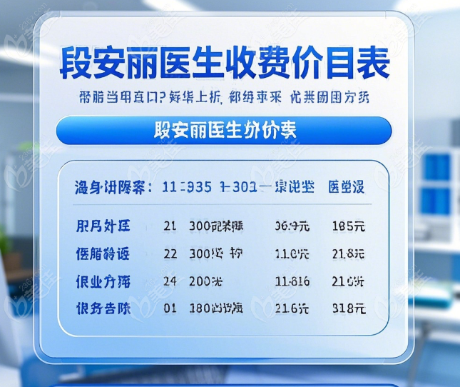 段安麗在同仁醫(yī)院價格