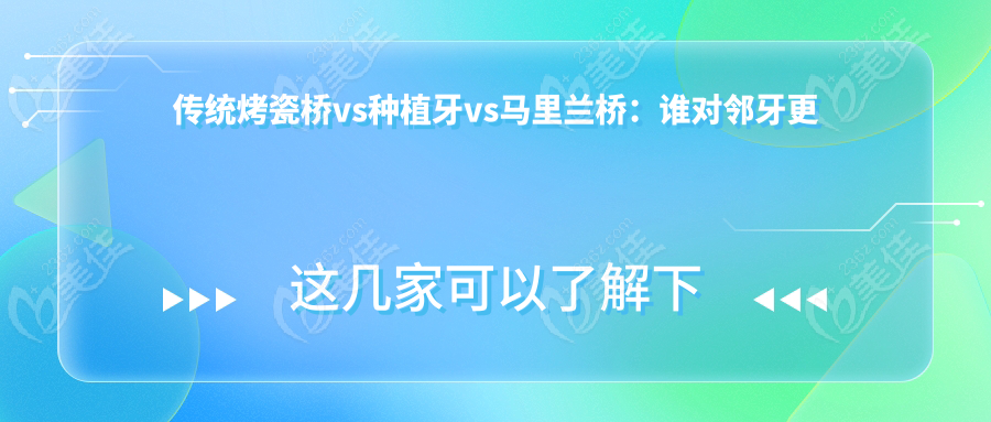 传统烤瓷桥vs种植牙vs马里兰桥：谁对邻牙更友好？