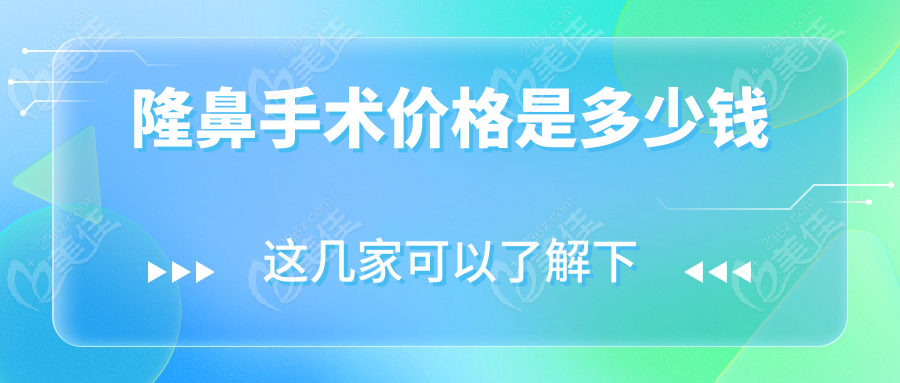 隆鼻手術(shù)價格是多少錢